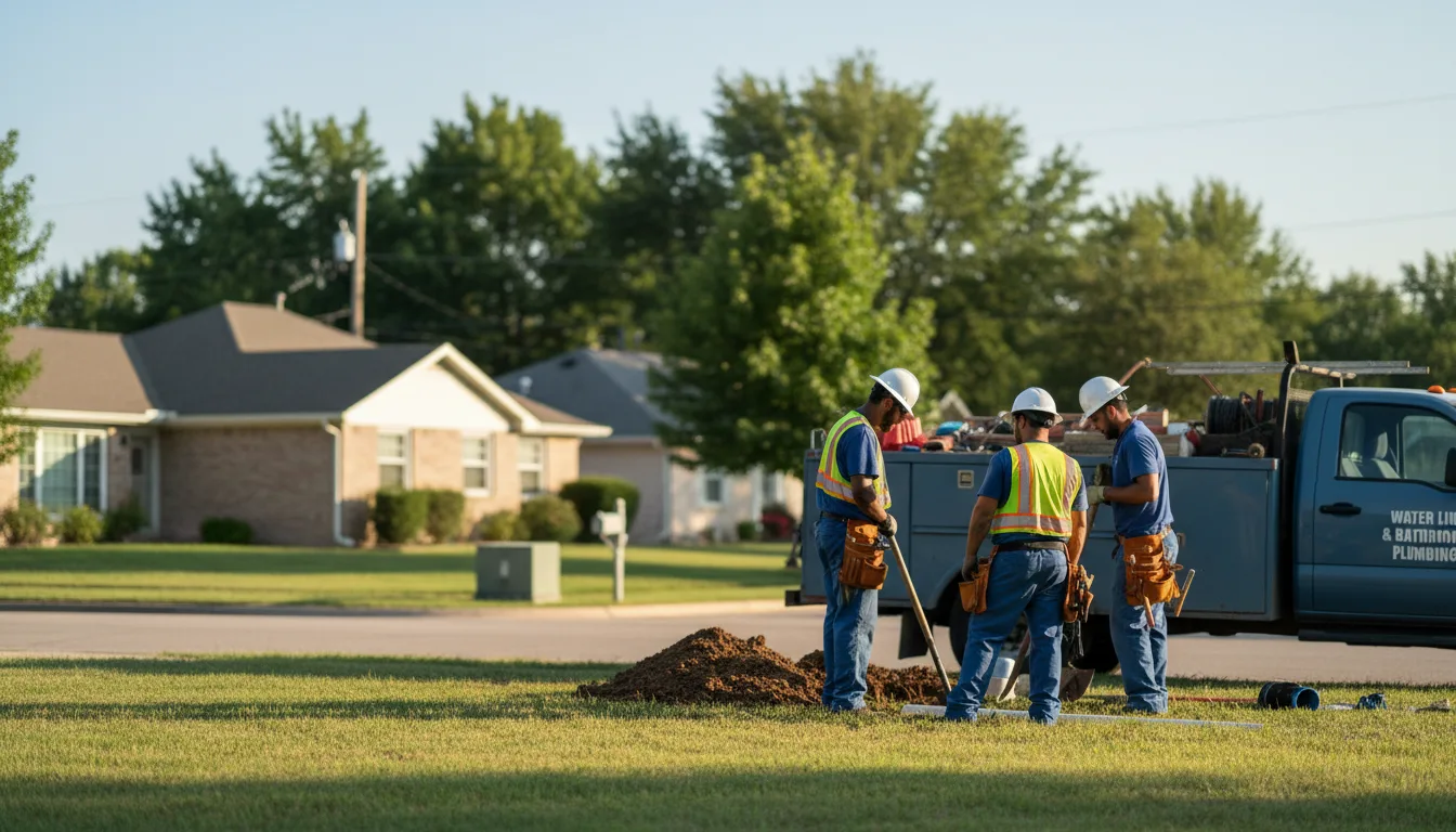 Residential water line and bathroom plumbing service in New Berlin, WI